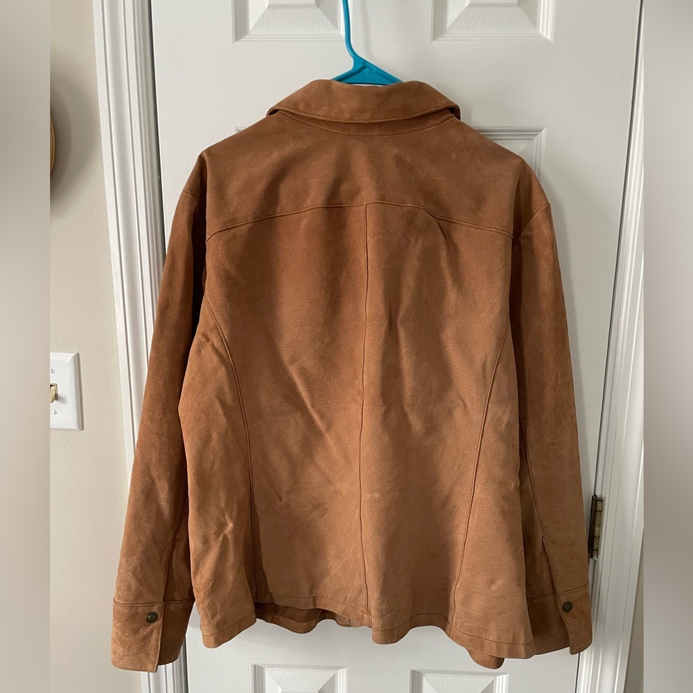 Brown Genuine Leather Jacket size 2X - Picture 2 of 3